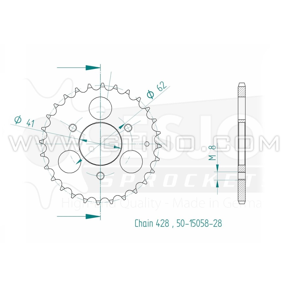 Couronne de transmission - YFM90 / AEON 50 COBRA