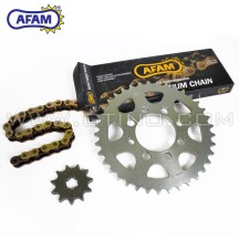Kit pignon chaine AFAM/DID  - SUZUKI LTZ 50
