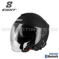 Casque ROUTE JET | KYLE S770 Noir + Intercom Bluetooth - EIGHT