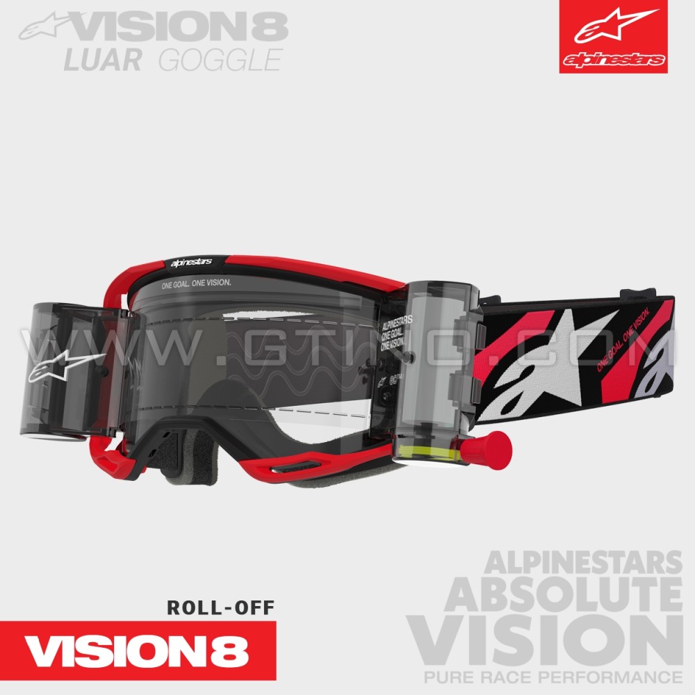Masque ROLL-OFF "VISION 8" LUAR | Red/Black | ALPINESTARS