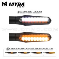 Paire de clignotants séquentiel +  Feux de jour | MYRA