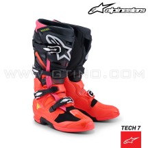 Bottes TECH 7 New GEN | Black Red Pink - ALPINESTARS