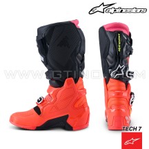 Bottes TECH 7 New GEN | Black Red Pink - ALPINESTARS