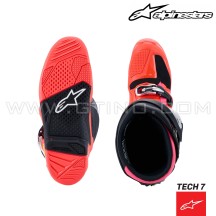 Bottes TECH 7 New GEN | Black Red Pink - ALPINESTARS