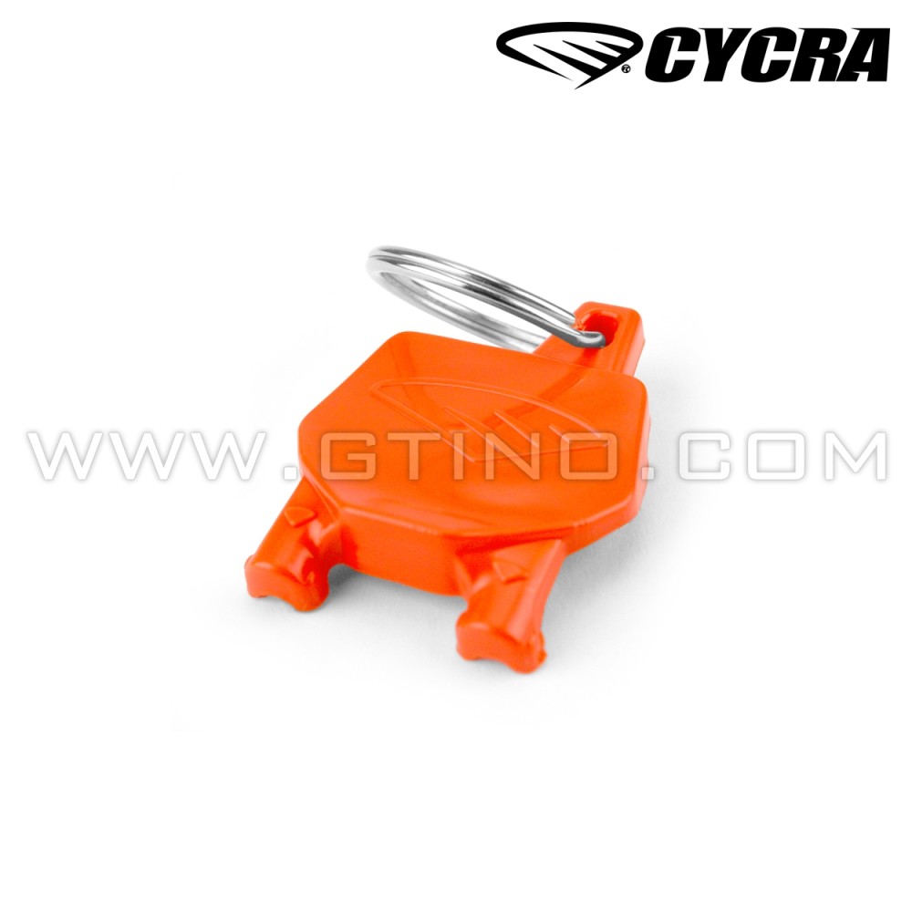 Porte clé "plaque avant" ORANGE - CYCRA 