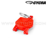 Porte clé "plaque avant" ROUGE - CYCRA 