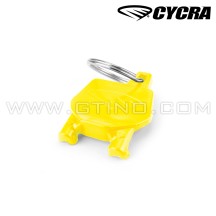 Porte clé "plaque avant" JAUNE - CYCRA 
