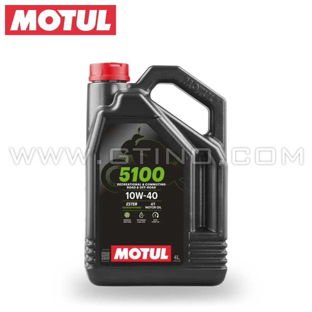 Huile moto MOTUL 5100 10W40 4T 4L semi synthèse