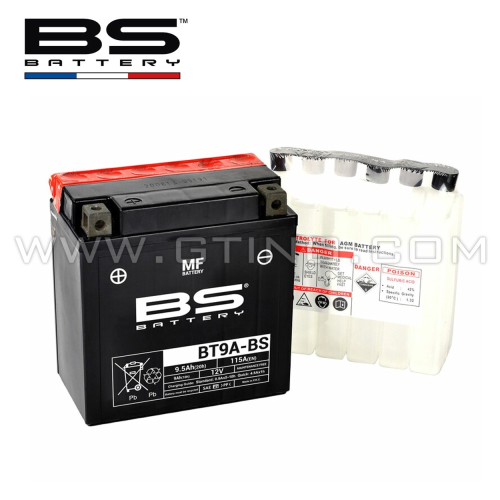 BS Battery BT9A-BS 12V 9.5Ah AGM Battery