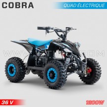Elektrische kinderquad HIRO Cobra 1200W 36V blauw