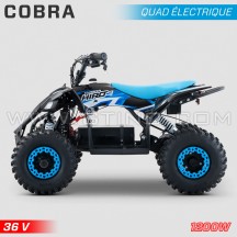 Quad enfant électrique HIRO Cobra 1200W 36V Bleu