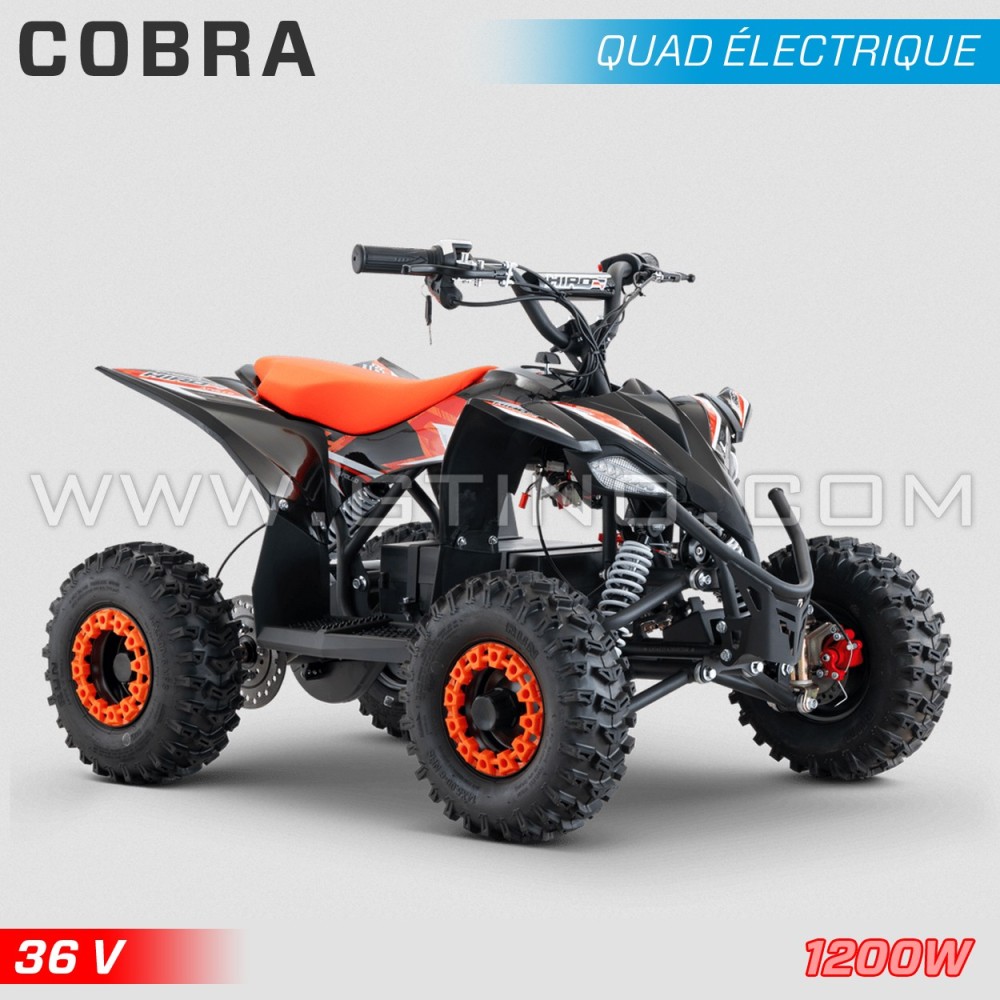 Quad enfant électrique HIRO Cobra 1200W 36V Orange