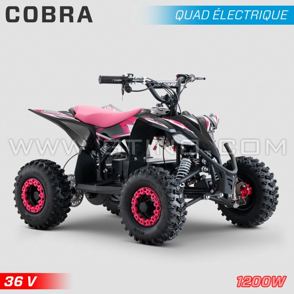 Electric kids quad HIRO Cobra 1200W 36V pink