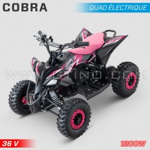 Elektrisches Kinderquad HIRO Cobra 1200W 36V rosa