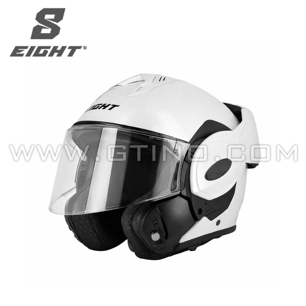 Klapphelm EIGHT FLIPTECH Perlmutt Weiß