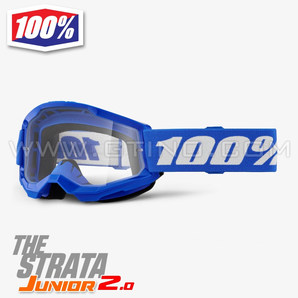 Masque Cross 100% STRATA 2.0 Junior Bleu