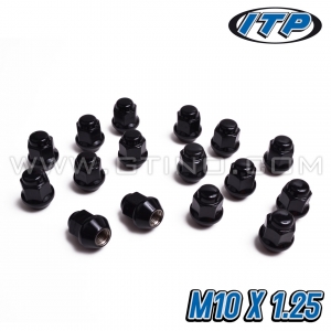 Pack de 16 écrous "BLACK" fermé / conique - ITP