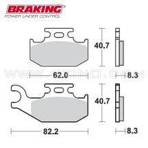 Plaquette de frein BRAKING Sintered - 936CM44 Schéma