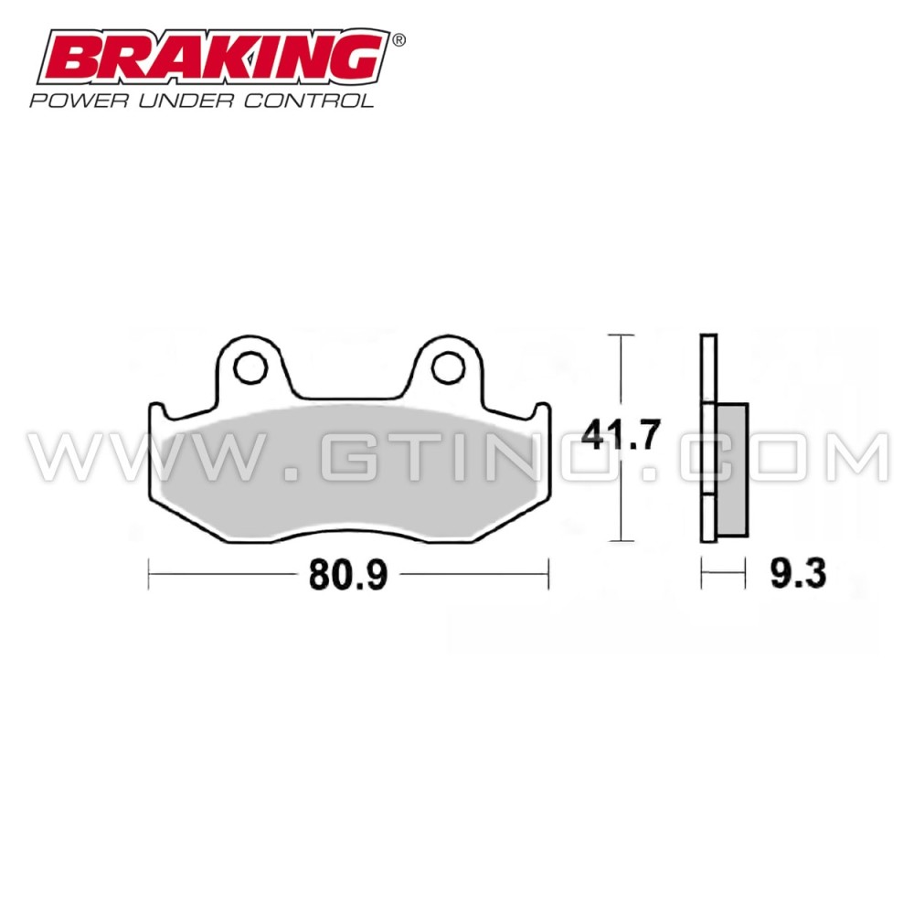 Plaquette de frein BRAKING Sintered - 940CM44 Schéma