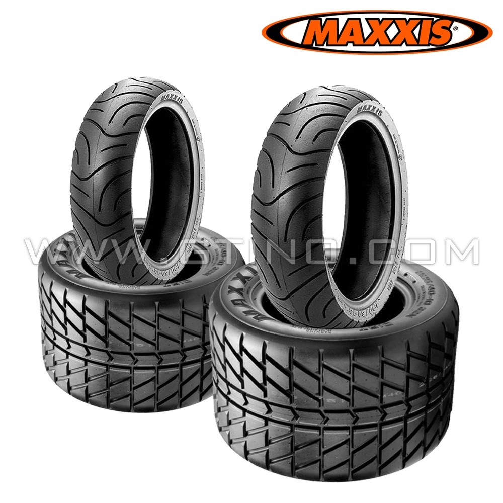 Pack 4 pneus route : M-6029 (130/70-10) + C-9273 (225/40-10)