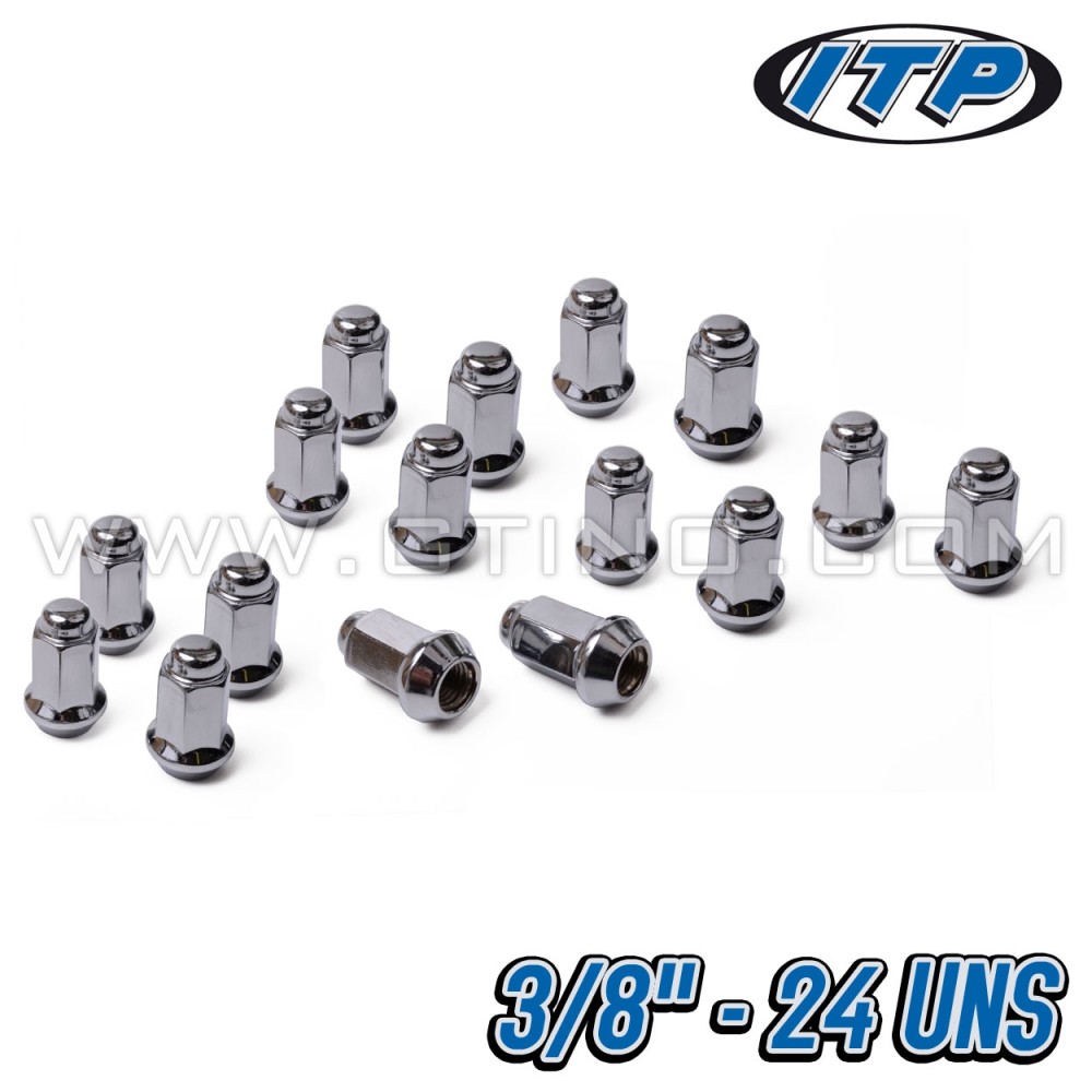 Pack de 16 écrous fermé / conique - ITP 3/8" - 24 UNS