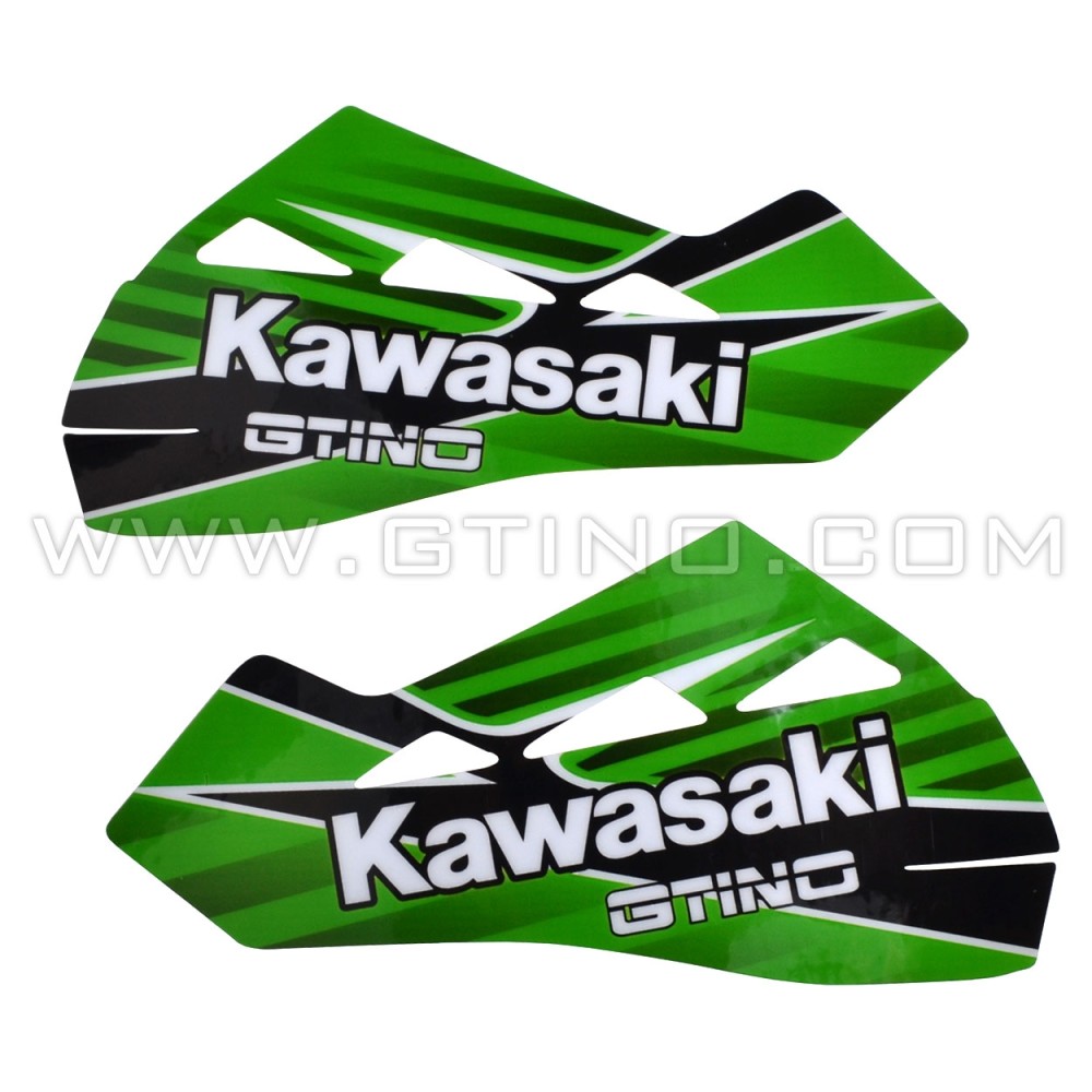 Stickers KAWASAKI vert pour protèges mains POLISPORT