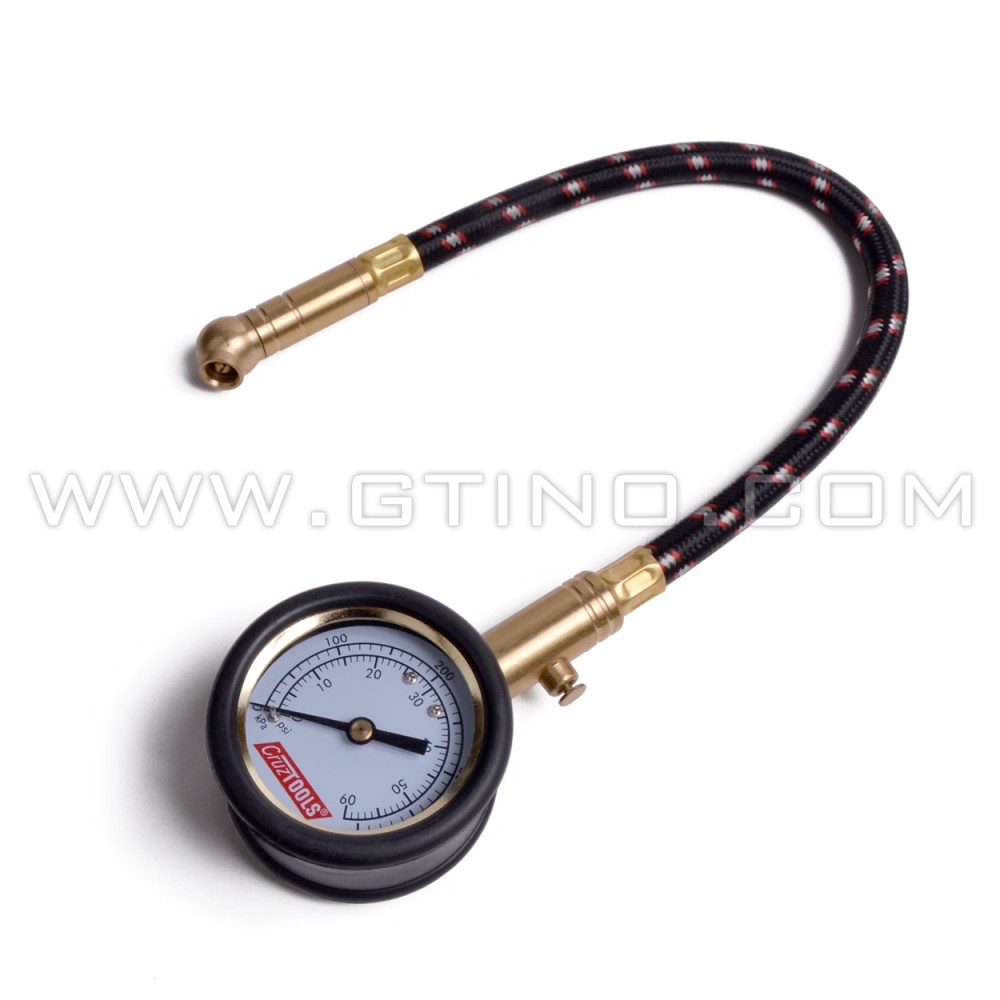 Manomètre de pression avec flexible pour controler le gonflage de vos pneus quads