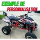 Kit déco CAMO RED pour collé sur quad SUZUKI LTR 450 noir