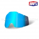 Ecran de remplacement miroir "MIRROR BLUE" pour masque de cross 100% (26020488)