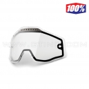 Ecran de remplacement Clair double ventilé / Clear vented dual pour masque de cross 100% (26020506)