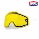 Ecran de remplacement "YELLOW VENTED DUAL" pour masque de cross 100% (26020504)