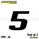 Pack 3 stickers n° 5 - NOIR