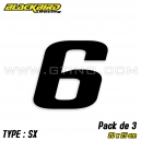 Pack 3 stickers n° 6 - NOIR