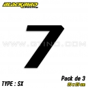 Pack 3 stickers n° 7 - NOIR