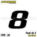 Pack 3 stickers n° 8 - NOIR