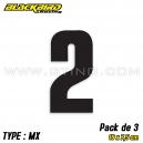 Pack 3 stickers n° 2 "MX" - NOIR