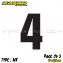 Pack 3 stickers n° 4 "MX" - NOIR