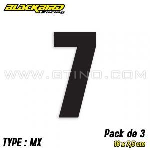 Pack 3 stickers n° 7 "MX" - NOIR