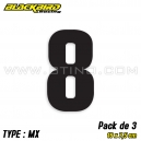 Pack 3 stickers n° 8 "MX" - NOIR