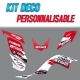 Kit déco personnalisable "RC17-RED" GTINO pour quad YAMAHA YFM Raptor 700