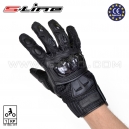 Gants en cuir & coque carbone "S-LINE"