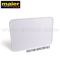 Plaque numéro rectangulaire en plastique blanc