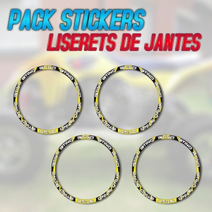 Pack liserets de jantes - Yellow/Black