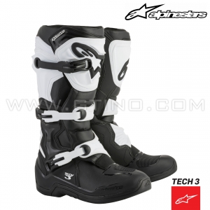 Bottes TECH 3 "Black White" - ALPINESTARS