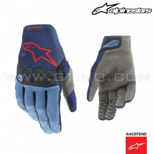 Gants RACEFEND "Deep Blue/Red" - ALPINESTARS