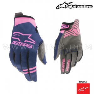 Gants RADAR "Blue/Pink" - ALPINESTARS