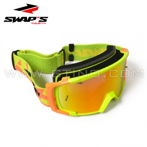 Masque Cross SWAP'S - Jaune Fluo/Orange