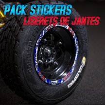 Pack liserets de jantes - Blue/White/Red