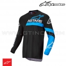 Maillot FLUID CHASER Black/Blue Neon by ALPINESTARS