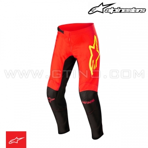 Pantalon FLUID TRIPPLE Red/Yellow Fluo by ALPINESTARS